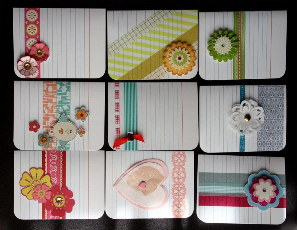 Easy & creative craft projects to make with basic lined index cards, at